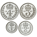 Pre-Owned 1987 UK Elizabeth II Maundy Money Silver 4-Coin Set - VAT Free