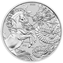 2026 Australian Chinese Myths and Legends Dragon and Horse 1oz Silver Coin