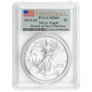Pre-Owned 2014 USA Eagle San Francisco 1oz Silver Coin - PCGS Graded MS69 - 521928.69/29551030 - VAT