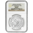 Pre-Owned 2015 Somalian Elephant 1oz Silver Coin - NGC Graded MS69 - 3976768-423 - VAT Free