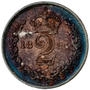Pre-Owned 1895 UK Victoria Maundy Money 2 Pence Silver Coin - VAT Free