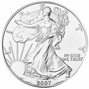 Pre-Owned 2007 USA Eagle 1oz Silver Coin - Boxed and Certificated - VAT Free