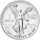 Pre-Owned 1990 Mexican Libertad 1oz Silver Coin - VAT Free