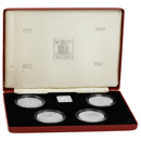 Pre-Owned 1972-1981 Queen Elizabeth II Proof Silver Crown 4-Coin Collection - VAT Free