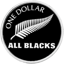 Pre-Owned 2011 New Zealand All Blacks 1oz Proof Design Silver Coin - VAT Free