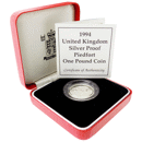 Pre-Owned 1994 UK £1 Piedfort Proof Silver Coin - VAT Free