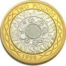 Pre-Owned 1998 UK £2 Piedfort Proof Design Silver Coin - VAT Free