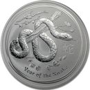Pre-Owned 2013 Australian Lunar Snake 10oz Silver Coin - VAT Free