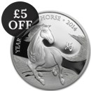 Pre-Owned 2014 UK Lunar Horse 1oz Silver Coin - VAT Free