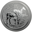 Pre-Owned 2014 Australian Lunar Horse 1kg Silver Coin - VAT Free