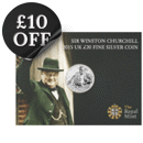 Pre-Owned 2015 Sir Winston Churchill £20 Silver Coin - Carded - VAT Free