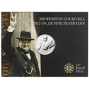 Pre-Owned 2015 Sir Winston Churchill £20 Silver Coin - Carded - VAT Free