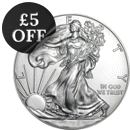 Pre-Owned USA Eagle 1oz Silver Coin - Mixed Dates - VAT Free