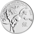 Pre-Owned 2016 UK Lunar Monkey 1oz Silver Coin - VAT Free