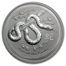Pre-Owned 2013 Australian Lunar Snake 5oz Silver Coin - VAT Free