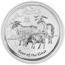 Pre-Owned 2015 Australian Lunar Goat 1oz Silver Coin - VAT Free