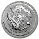 Pre-Owned 2012 Australian Lunar Dragon 5oz Silver Coin - VAT Free