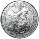 Pre-Owned 2010 UK Britannia 1oz Silver Coin - VAT Free