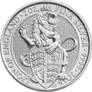 Pre-Owned 2016 UK Queen’s Beasts The Lion 2oz Silver Coin - VAT Free