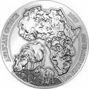 Pre-Owned 2017 Rwanda African Hippo 1oz Silver Coin - VAT Free