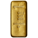 Metalor 500g Gold Cast Bar