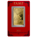 Pre-Owned PAMP 2021 Lunar Ox 1oz Gold Bar