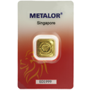 Metalor 1oz Cast Gold Bar in Assay Card