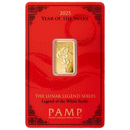 Pre-Owned 2025 PAMP Lunar Snake 5g Gold Bar