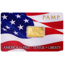 Pre-Owned PAMP America The Free Statue of Liberty 5g Gold Bar