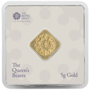 Pre-Owned The Queen's Beasts Completer 5g Carded Gold Bar