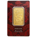 Pre-Owned PAMP Good Luck Yellow Dragon 1oz Gold Bar
