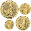 2024 UK Britannia 1oz, 1/2oz, 1/4oz & 1/10oz Gold Coin Collection