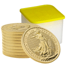 2025 UK Britannia 1oz Gold Coin - Full Tube of 10 Coins