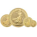 2026 UK Britannia 1oz, 1/2oz, 1/4oz, and 1/10oz Gold Coin Collection
