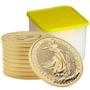 2027 UK Britannia 40th Anniversary 1oz Gold Coin - Full Tube of 10 Coins