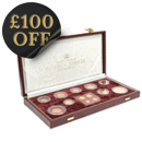 Pre-Owned 2002 UK Golden Jubilee Proof Gold Currency Coin Set