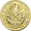Pre-Owned 2017 UK Queen's Beasts The Dragon of Wales 1oz Gold Coin