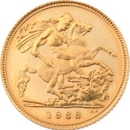 Pre-Owned 1988 UK Half Sovereign Proof Design Gold Coin