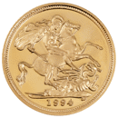 Pre-Owned 1994 UK Half Sovereign Proof Design Gold Coin