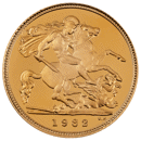 Pre-Owned 1982 UK Proof Design Half Sovereign Gold Coin