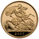 Pre-Owned 2007 UK Double Sovereign Proof Design Gold Coin