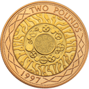 Pre-Owned 1997 UK Proof Design £2 Gold Coin