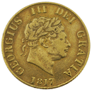 Pre-Owned 1817 London Mint George III Half Sovereign Gold Coin