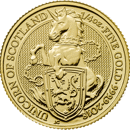 Pre-Owned 2018 UK Queen’s Beasts The Unicorn Of Scotland 1/4oz Gold Coin