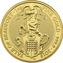 Pre-Owned 2019 UK Queen's Beasts Yale of Beaufort 1oz Gold Coin