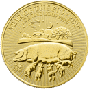 Pre-Owned 2019 UK Lunar Pig 1oz Gold Coin