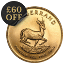 Pre-Owned South African Krugerrand 1oz Gold Coin - Mixed Dates