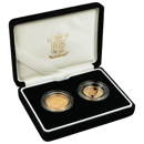 Pre-Owned 2007 UK Full and Half Sovereign Proof Gold 2-Coin Set