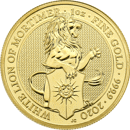 Pre-Owned 2020 UK Queen’s Beasts The White Lion of Mortimer 1oz Gold Coin