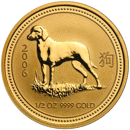 Pre-Owned 2006 Australian Lunar Dog 1/2oz Gold Coin